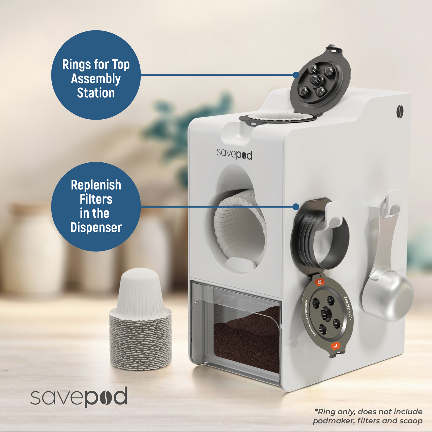 Savepod® 5-Hole Ring - Compatible with Keurig® Multi-Stream® Brewers - BPA Free