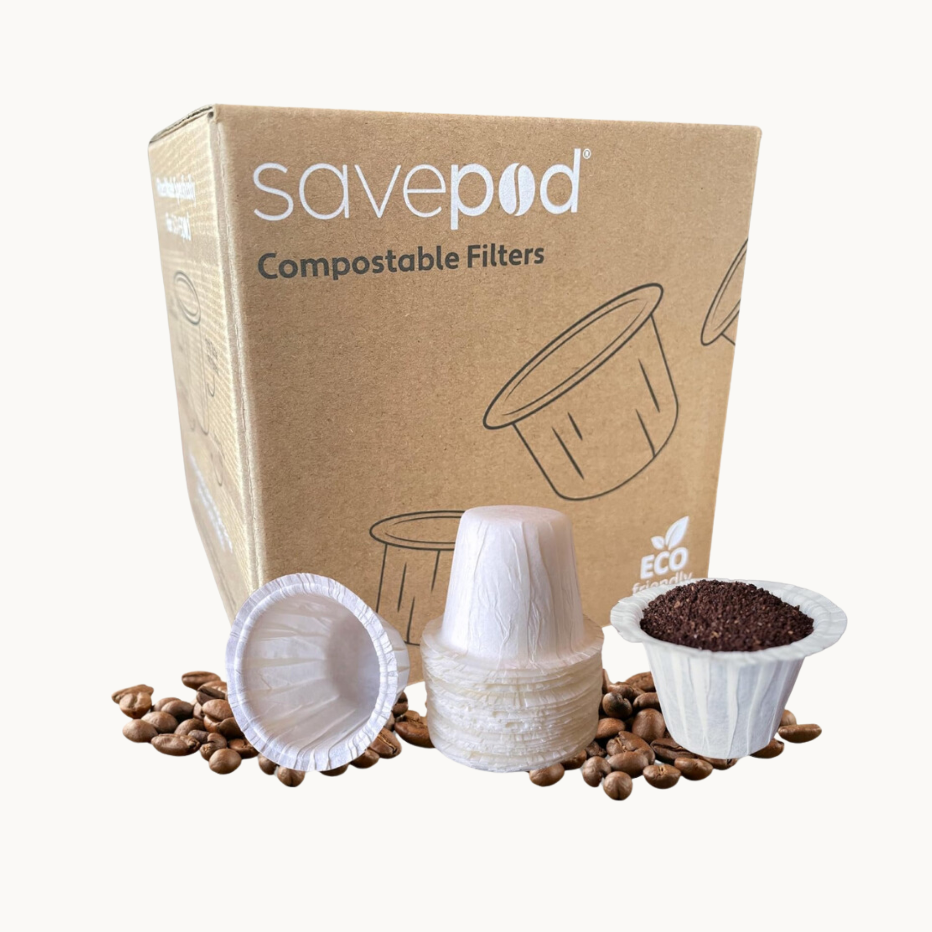 Savepod® Disposable Coffee Filters - Only Genuine Filters Made 