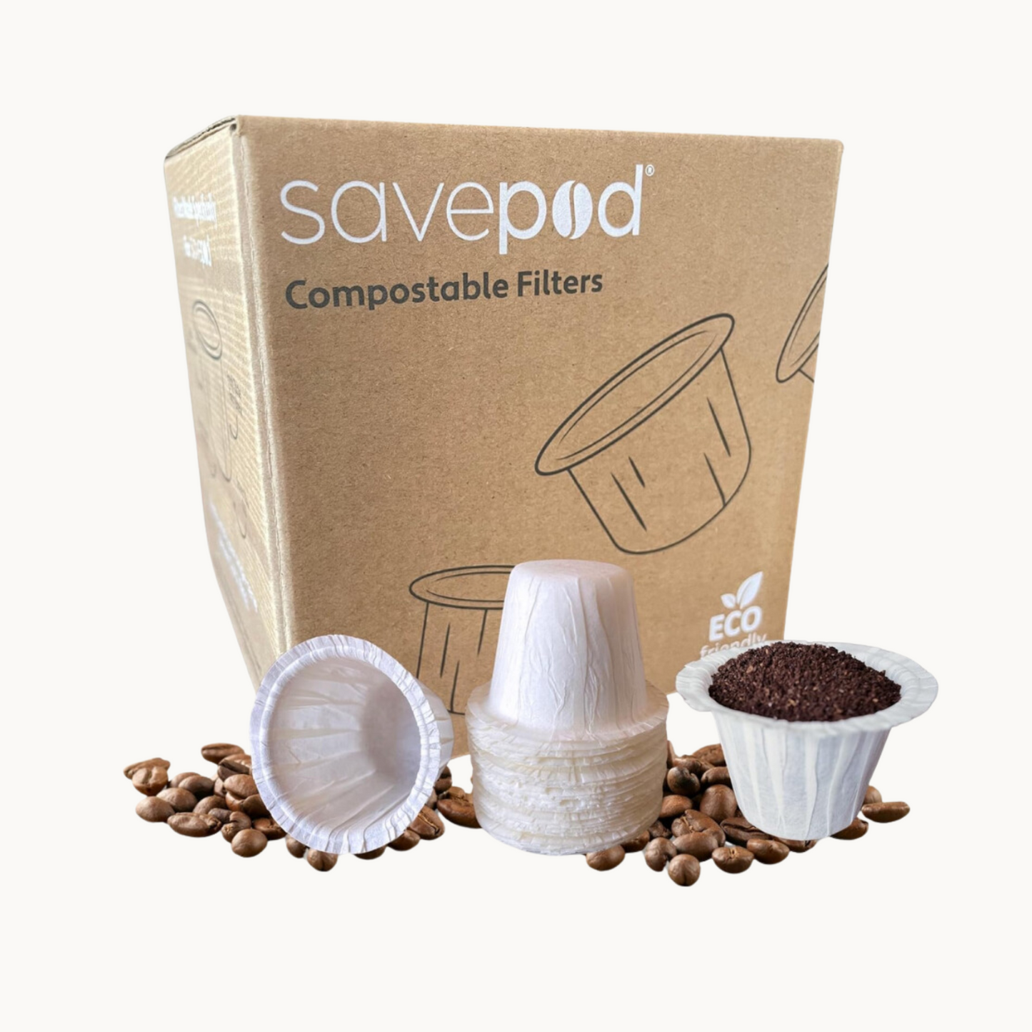 Savepod® Disposable Coffee Filters - 100% Compostable