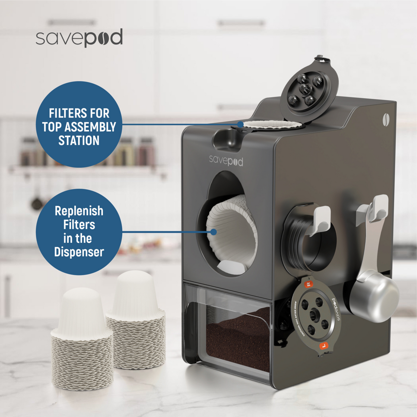 Savepod® Disposable Coffee Filters - 100% Compostable