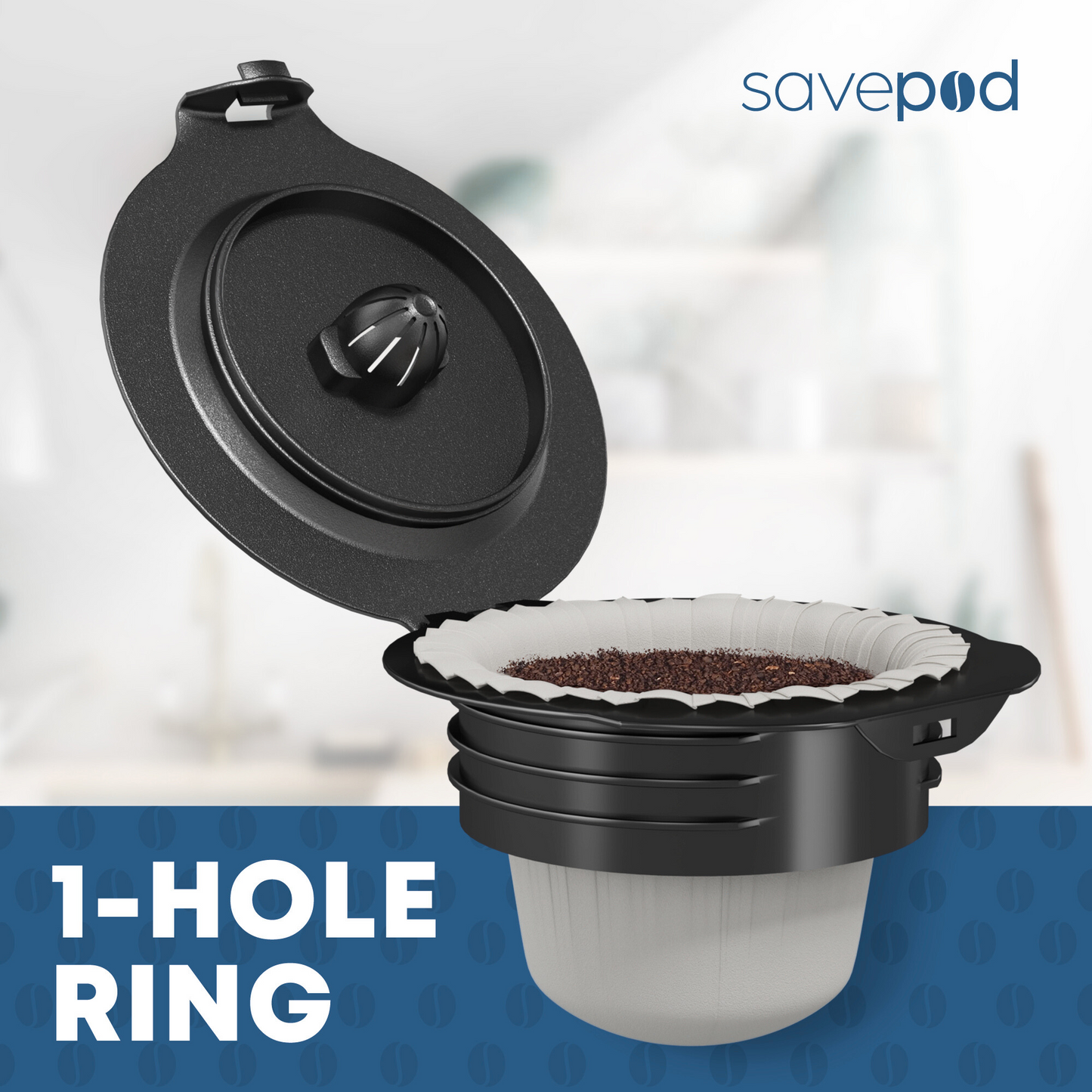 Savepod® 1-Hole Ring - Compatible with Keurig® 1.0 & 2.0 Brewers - BPA Free