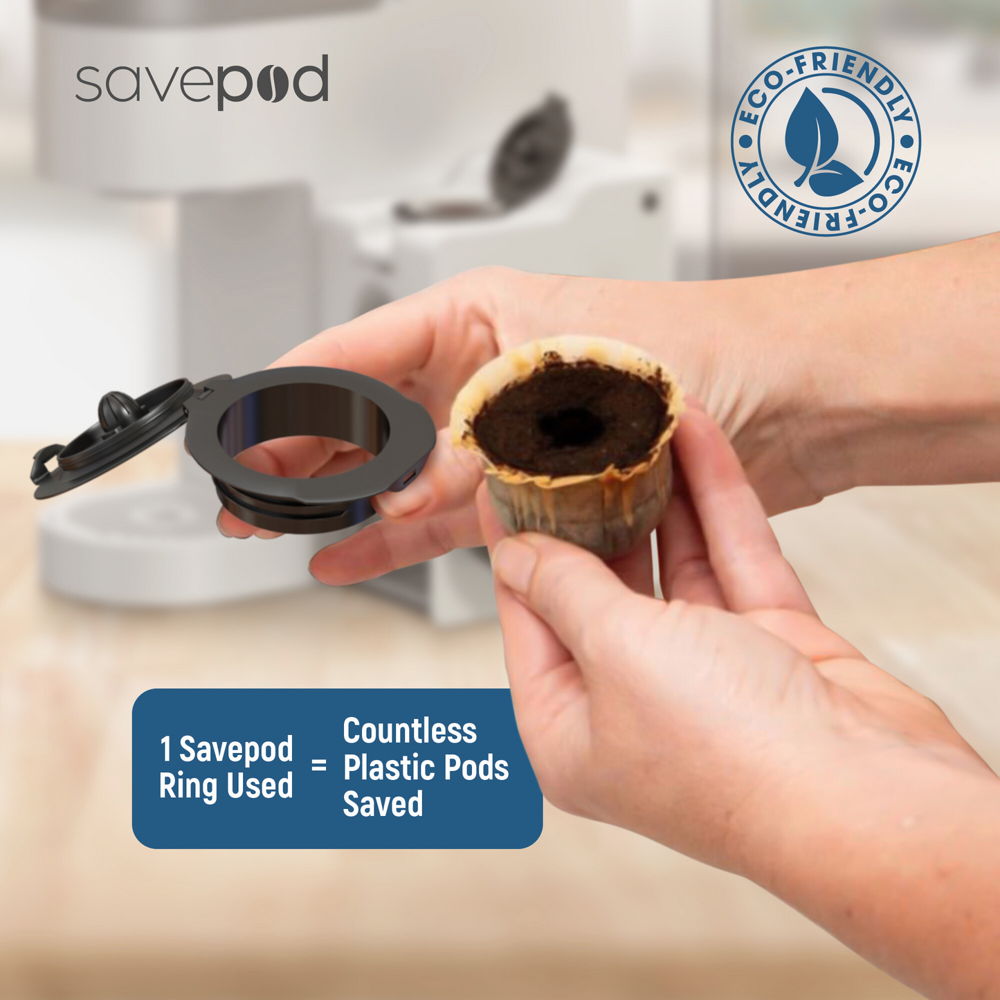 Savepod® 1-Hole Ring - Compatible with Keurig® 1.0 & 2.0 Brewers - BPA Free