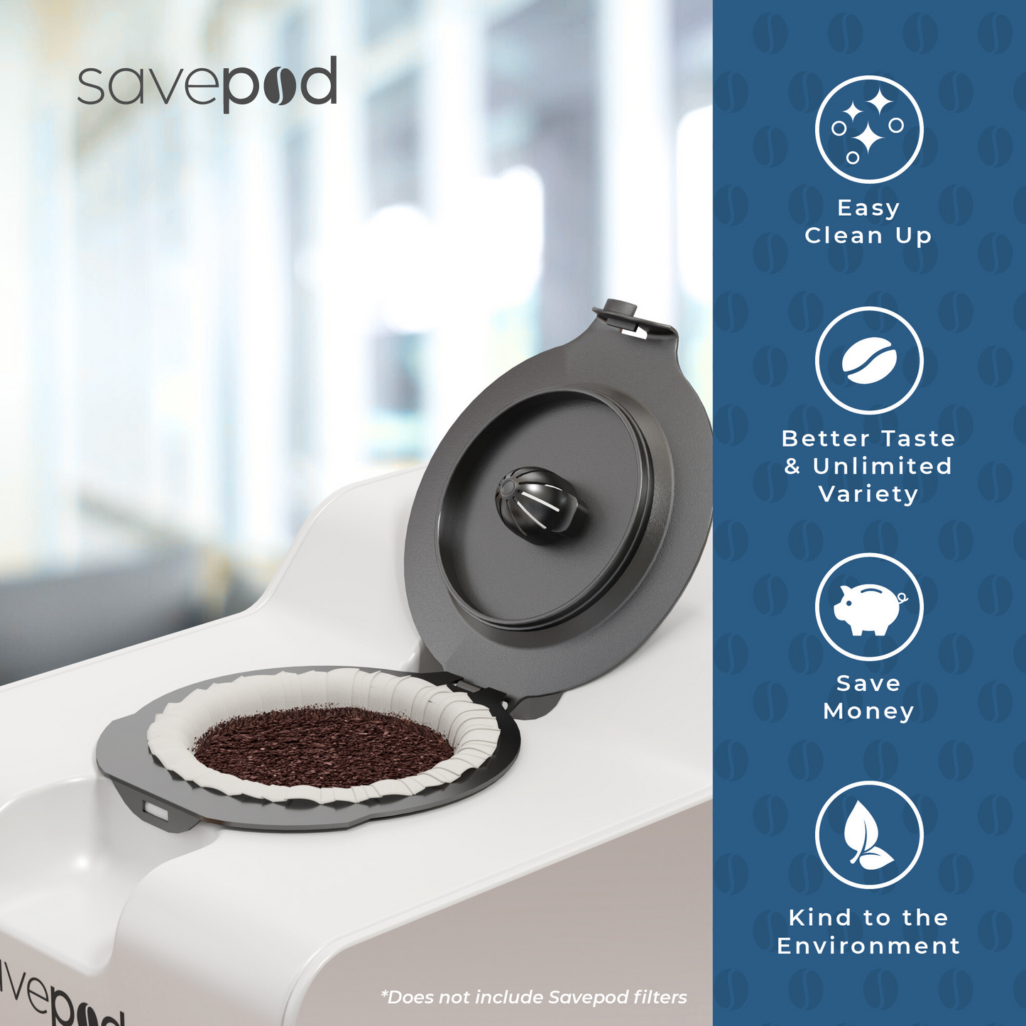 Savepod® 1-Hole Ring - Compatible with Keurig® 1.0 & 2.0 Brewers - BPA Free