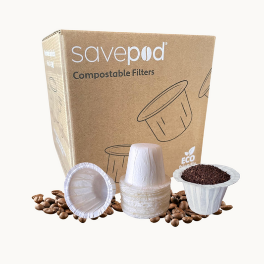 *Back in Stock This Week* Savepod® Disposable Coffee Filters - Only Genuine Filters Made Exclusively for Savepod - 100% Compostable